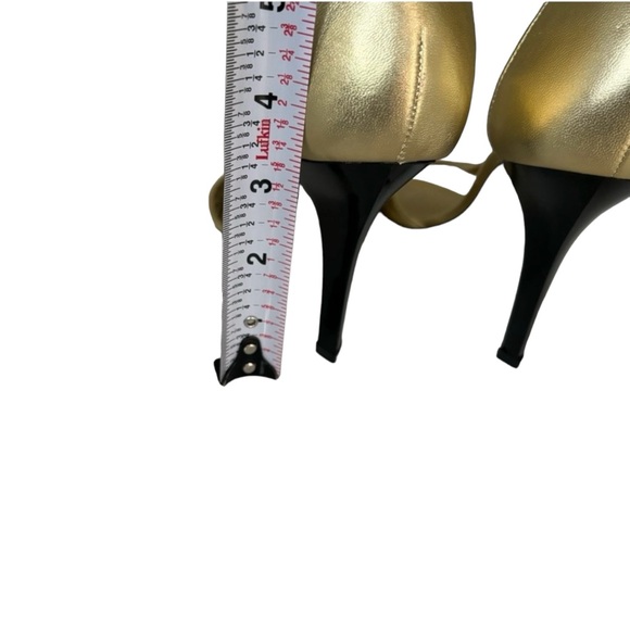 NWOT ROBERT CLERGERIE GOLD HEELS SIZE 9 - Picture 4 of 8
